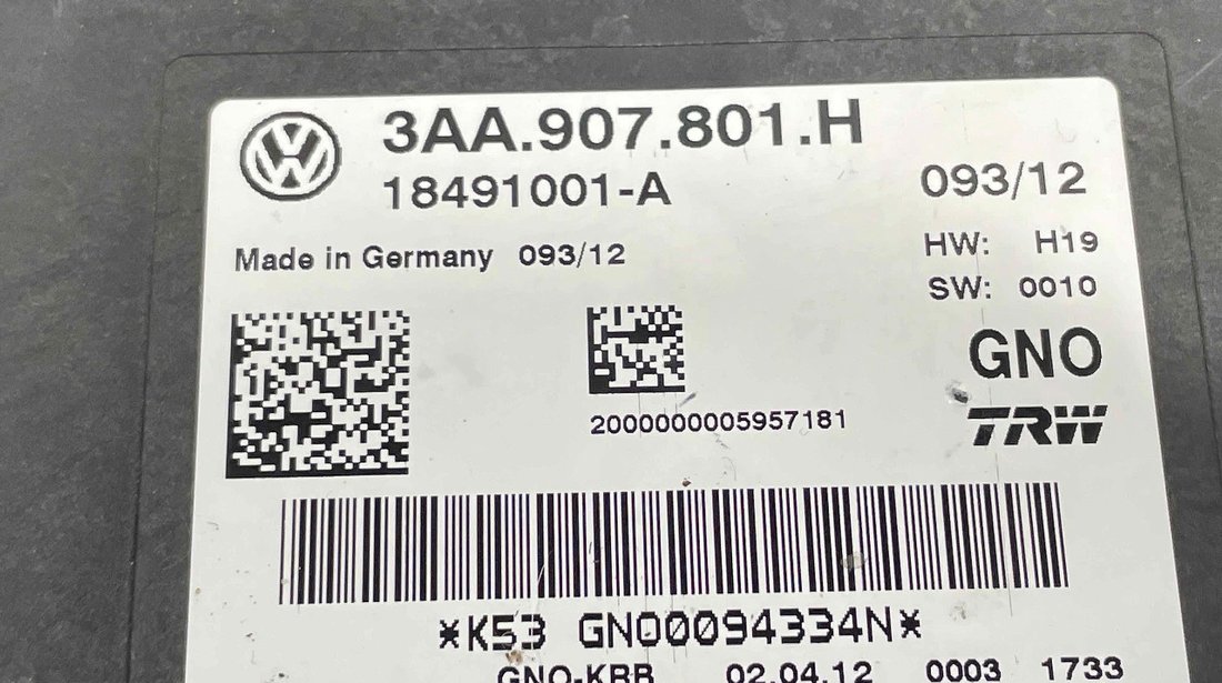 CALCULATOR FRANA MANA VW PASSAT PASSAT 2.0 TDI - (2010 2014)