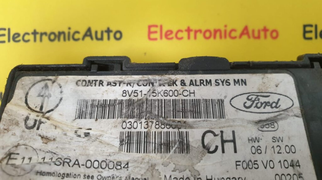 Calculator Inchidere Centralizata Ford Fiesta, 8V5115K600CH, 116RA000084