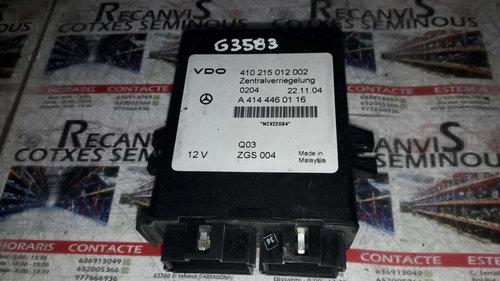 Calculator inchidere centralizata MERCEDES-BENZ VANEO 410 215 012 002 / 410215012002 / A 414 446 01 ...
