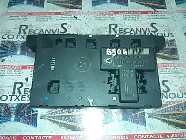 Calculator inchidere centralizata MERCEDES-BENZ Class C 203 820 55 26 / 2038205526 / 351321203 820 55 26 / 2038205526 / 351321