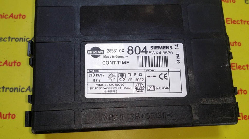 Calculator Inchidere Centralizata Nissan Terrano, 285510X 804, 5WK48530