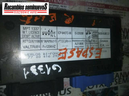 Calculator inchidere centralizata RENAULT ESPACE 3 7700416293 B / 7700416293B7700416293 B / 77004162...