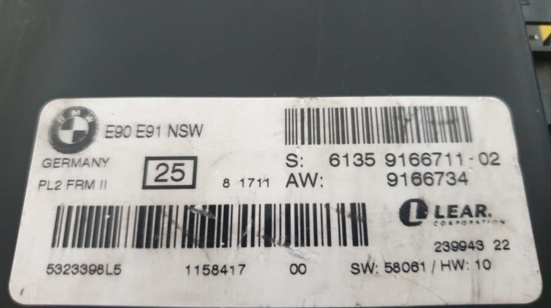 Calculator Lumini BMW, E90 E91 NSW, PL2 FRM II, 6135916671102, 9166734