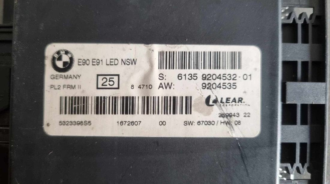 Calculator lumini NSW LED BMW Seria 3 E90 LCI cod 9204532
