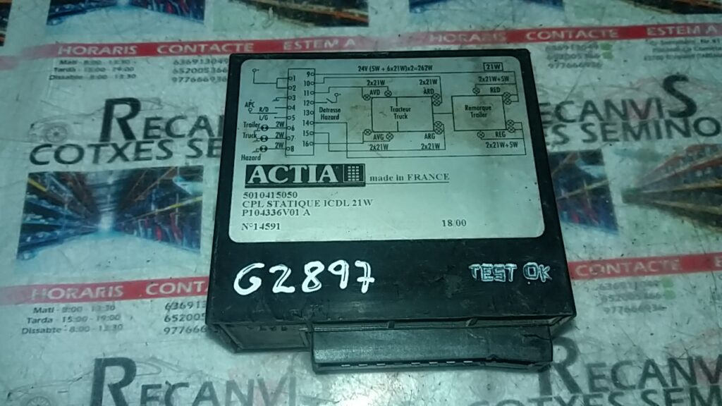 Calculator lumini RENAULT PREMIUM 5010415050 / P104336V01 A / P104336V01A5010415050 / P104336V01 A / P104336V01A