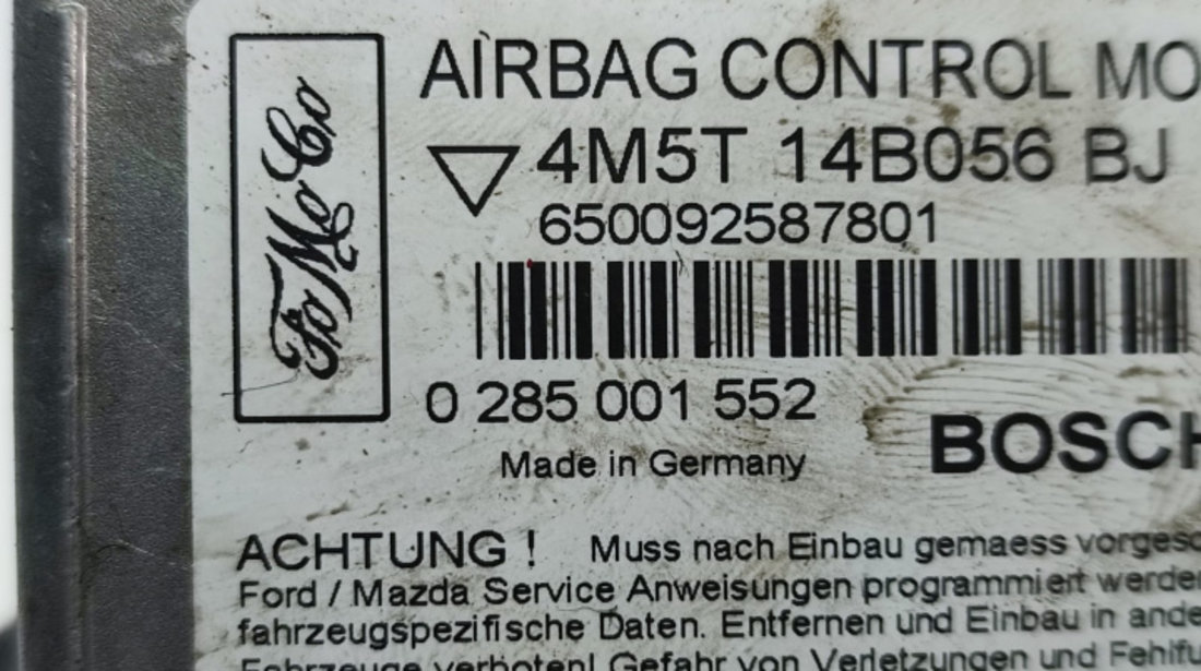 Calculator modul airbag 0285001552 / 4m5t14b056bj Ford Focus 2 [2004 - 2008]
