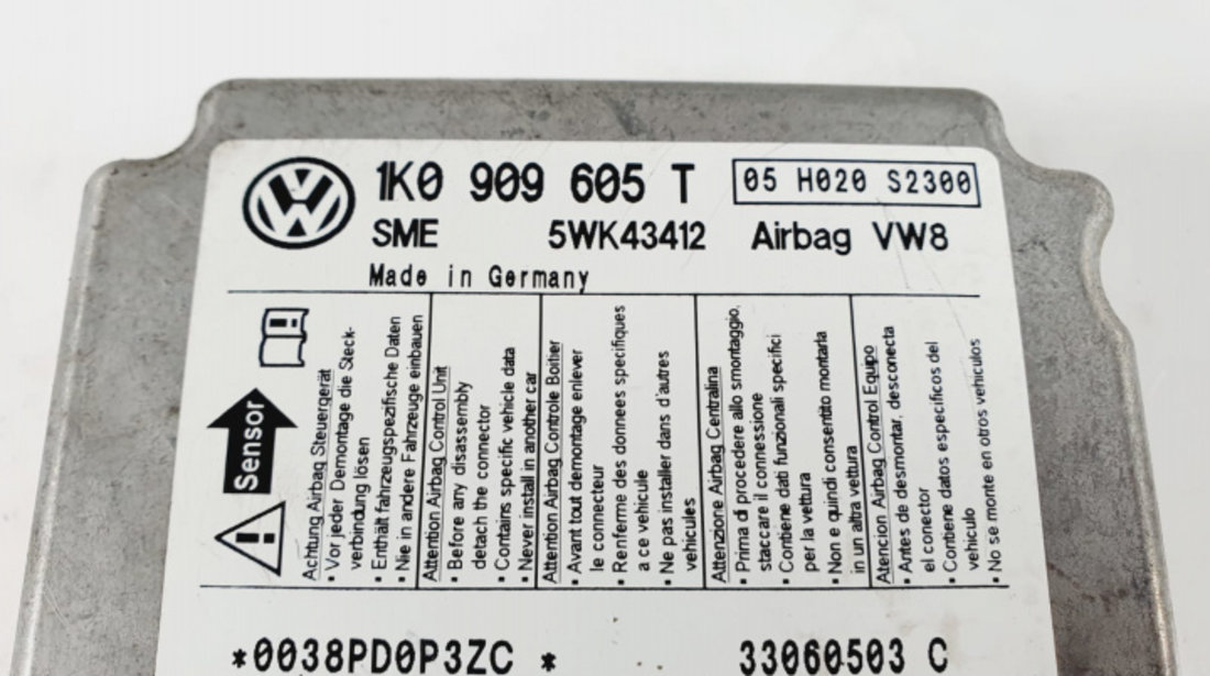 Calculator modul airbag 1k0909605t Volkswagen Jetta 5 [2005 - 2011]