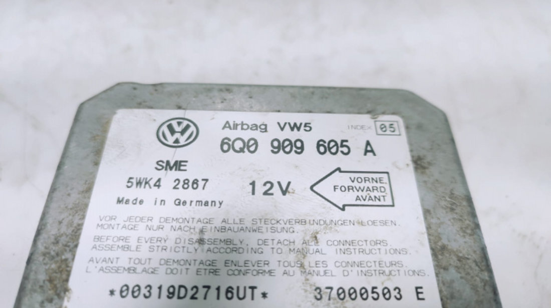 Calculator modul airbag 6q0909605a Volkswagen VW Passat B5.5 [facelift] [2000 - 2005]