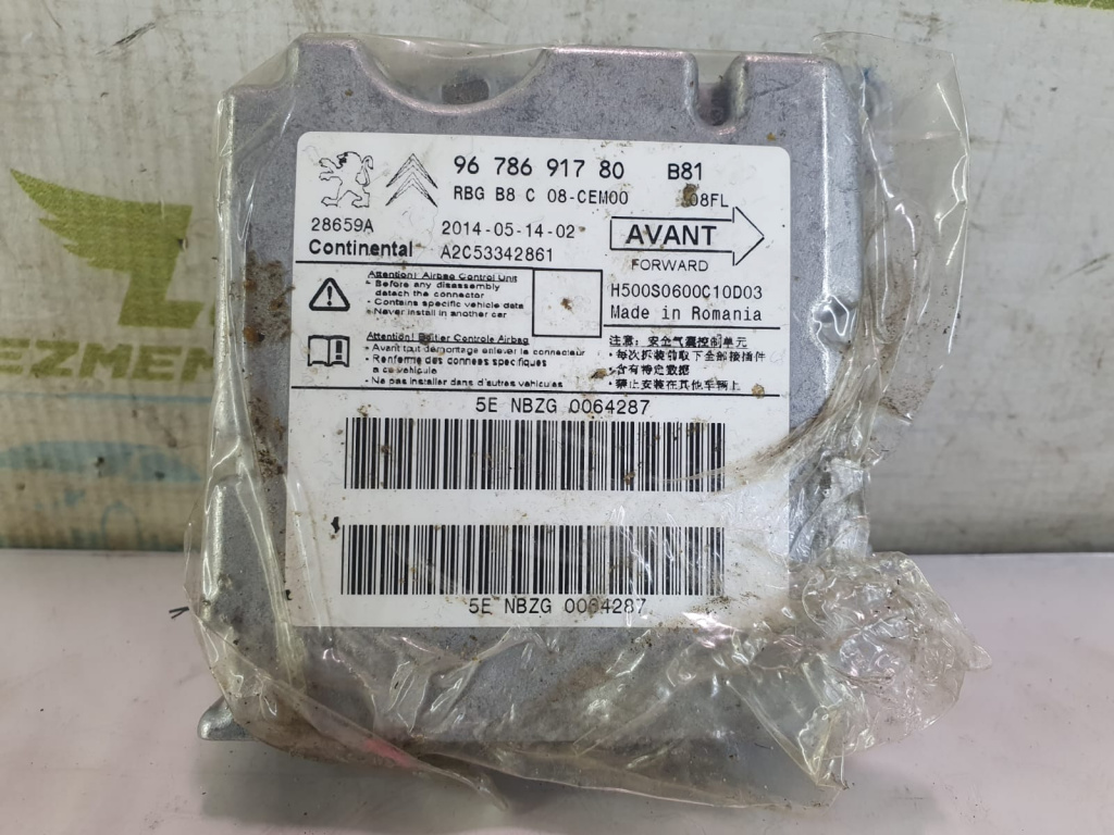 Calculator modul airbag 9678691780 Citroen DS5 [2012 - 2015] 2.0 hdi