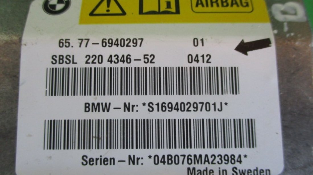 CALCULATOR / MODUL AIRBAG BMW SERIA 5 E60 / E61 FAB. 2003 - 2010 ⭐⭐⭐⭐⭐