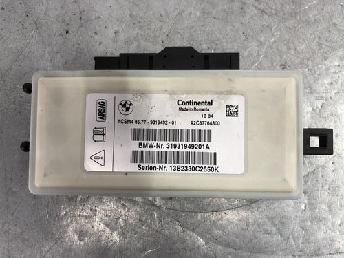 Calculator modul airbag BMW / X3 F25 xDrive 20i N20B20A 184cp sedan 2013 (9319492)