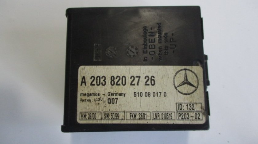 CALCULATOR / MODUL ALARMA COD A2038202726 MERCEDES BENZ C-CLASS W203 FAB. 2000 – 2007 ⭐⭐⭐⭐⭐