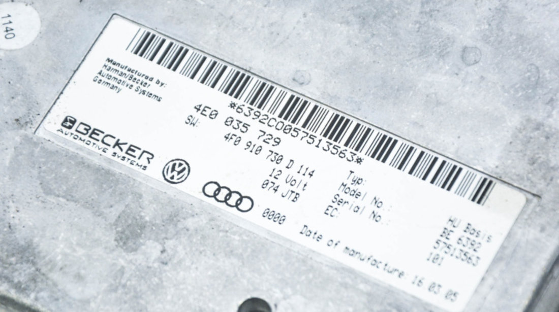 Calculator / Modul Audi A6 (4F, C6) 2004 - 2011 Motorina 4E0035729, 4F0910730D