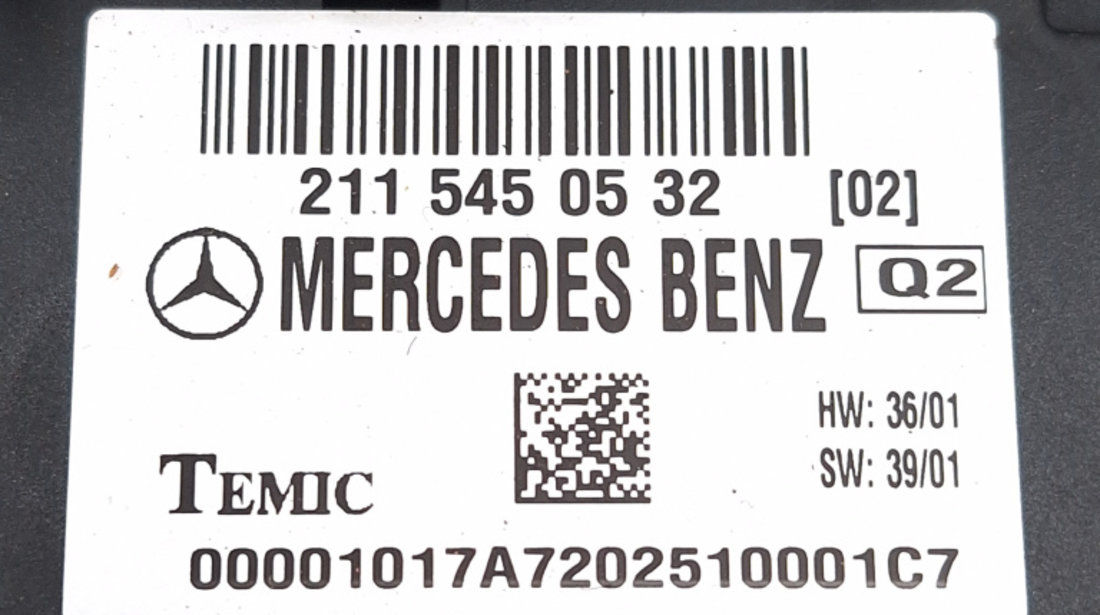 Calculator / Modul BCM Mercedes-Benz E-CLASS (W211) 2002 - 2009 2115450532, 211 545 05 32, A2115450532, A 211 545 05 32