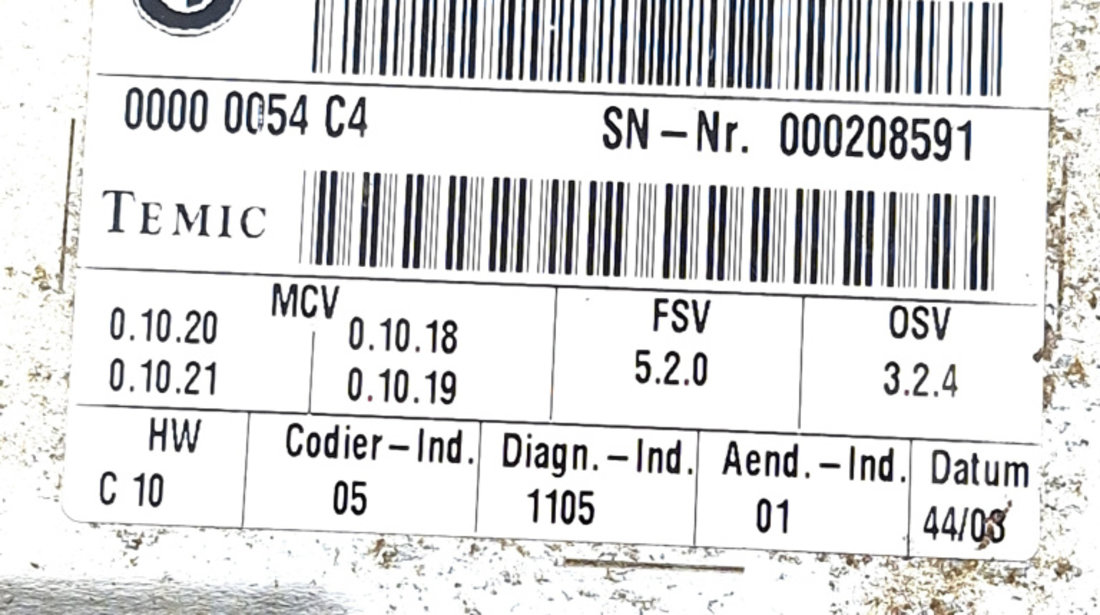 Calculator / Modul CAS BMW 5 (E60, E61) 2003 - 2010 Motorina 6927275, 61356927275901, 61356927275-901