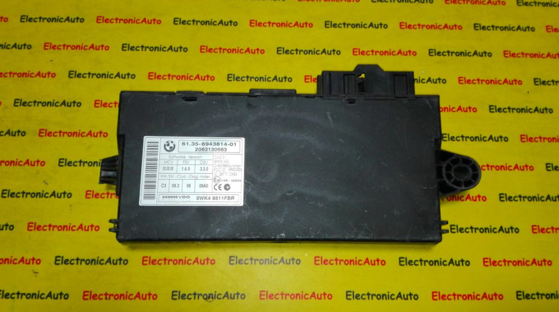 Calculator modul CAS3, CAS 3 BMW 61356943814, 6943814