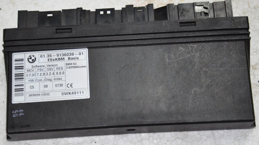 Calculator modul comfort BMW E60 E61 2004-2010 6135-9136039 / 61359136039