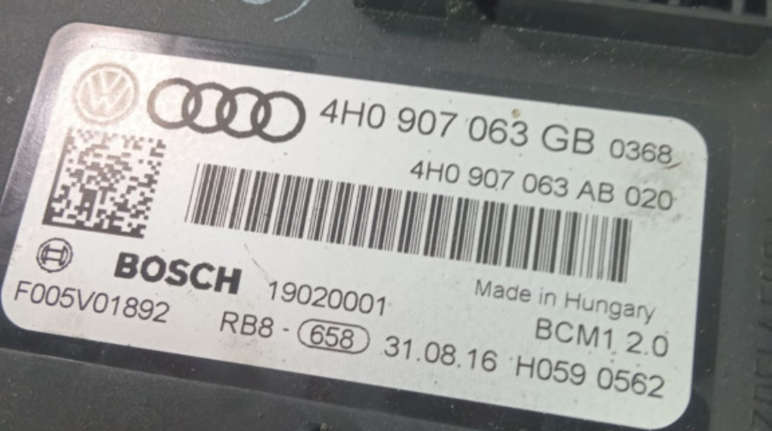 Calculator modul confort 4h0907063gb Audi A8 D4/4H [facelift] [2013 - 2018] 3.0 tdi CTDB