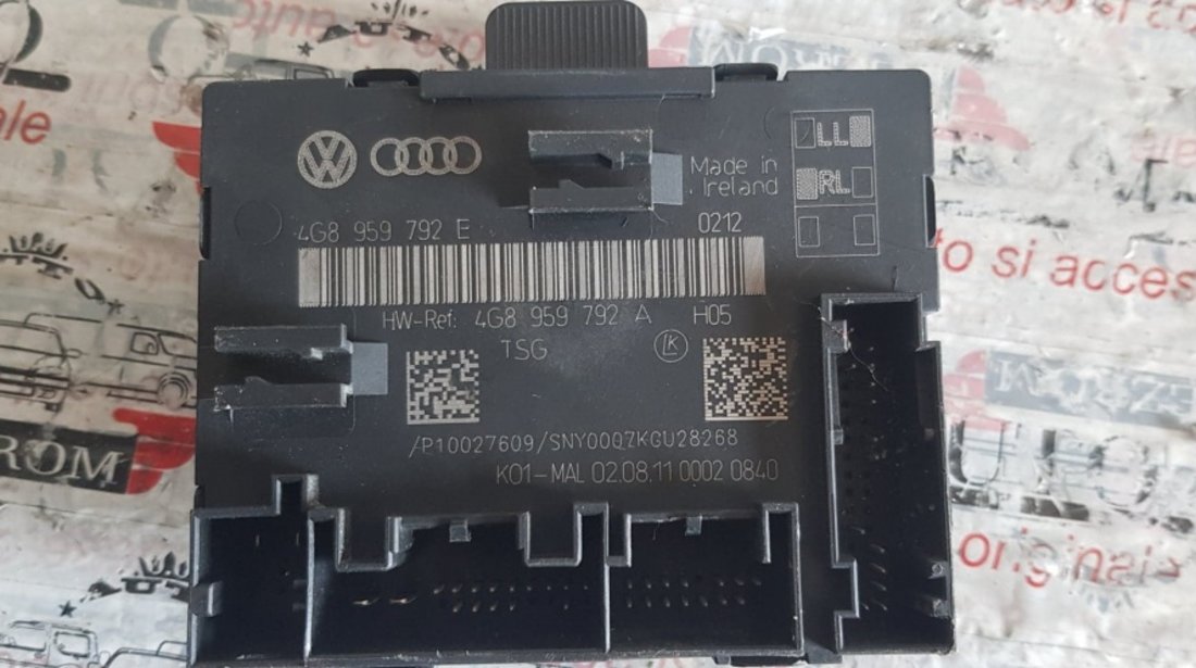 Calculator / modul confort Audi A6 C7 4G coduri piesa 4G8959792E 4G8959792A