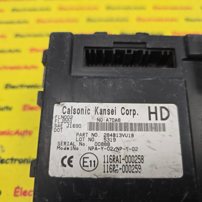 Calculator, MODUL CONFORT NISSAN NOTE, 284B13VU1B, 116RAI000258, 116RI000259,
