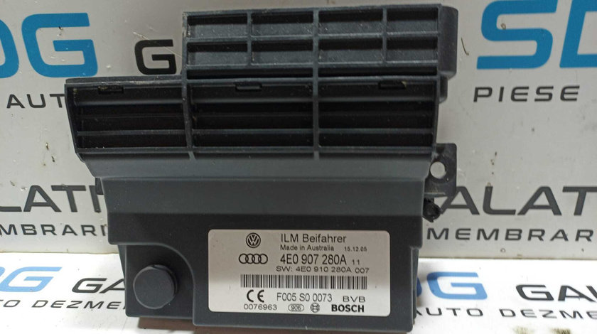 Calculator Modul Control Baterie Audi A8 D3 2003 - 2010 Cod 4E0907280A [X3659]