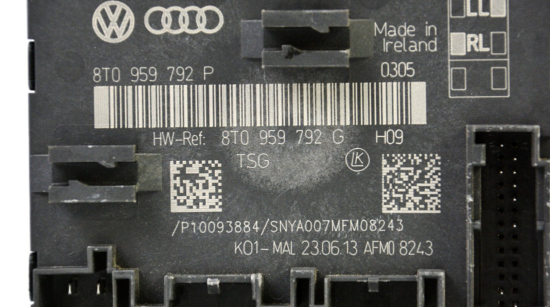 Calculator / Modul Dreapta,fata,usa / Portiera Audi A4 B8 (8K) 2007 - 2015 Motorina 8T0959792G, 8T0 959 792 G, 8T0 959 792, 8T0959792, 8T0959792P, 8T0 959 792 P, 8T0 959 792, 8T0959792