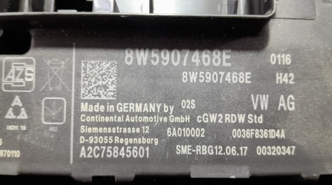 Calculator modul gateway 8w5907468e Audi A4 B9 [2015 - 2020] 2.0 tdi DEUA