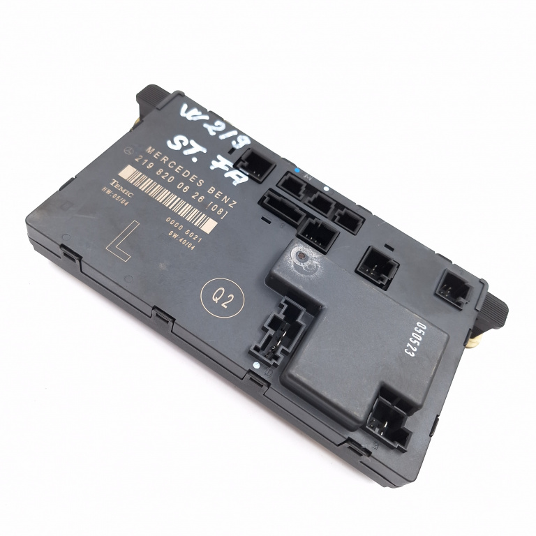 Calculator / Modul Mercedes-Benz Cls (C219) 2004-2010 Cls 500 (219.375) M 113.967 Benzina Fata Stanga Usa / Portiera 2198200626, 219 820 06 26, 00005021, 0000 5021, 219820062608, 219 820 06 26 08 Temic