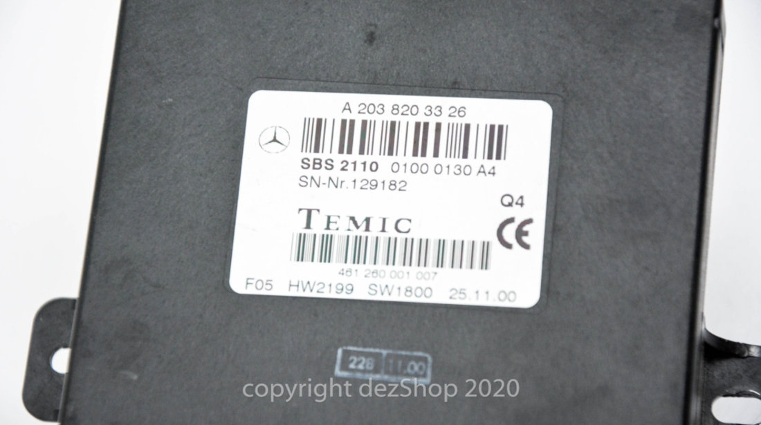 Calculator / Modul Mercedes-Benz S-CLASS (W220) 1998 - 2005 A2038203326