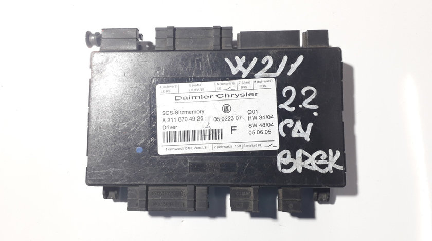 Calculator Modul Reglaj Scaun Mercedes-Benz E-CLASS (W211) 2002 - 2009 A2118704926