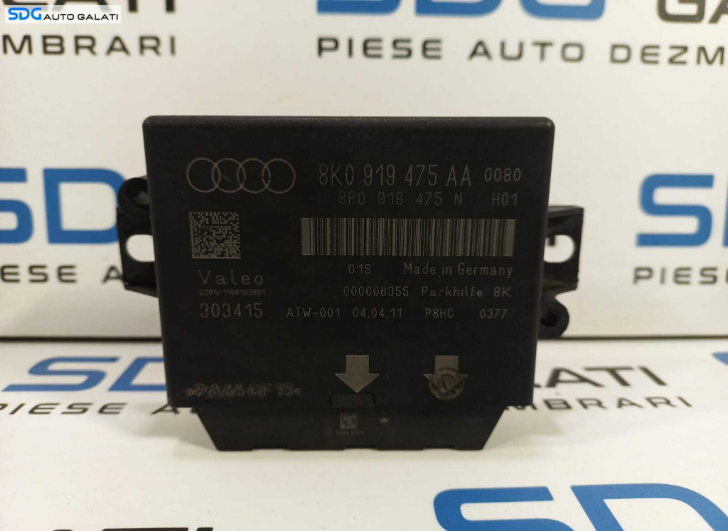 Calculator Modul Senzori Parcare Audi A4 B8 2008 - 2016 Cod 8K0919475AA 8P0919475N [L1341]