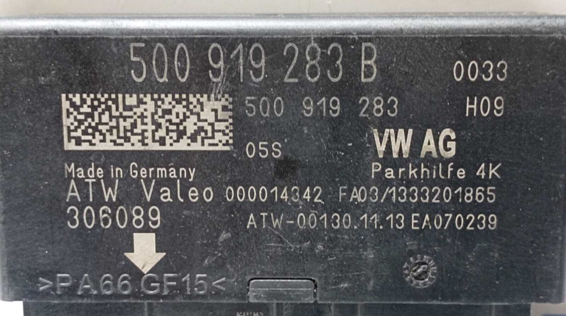 Calculator Modul Senzori Parcare Volkswagen Golf 7 2013 - 2020 Cod 5Q0919283B 5Q0919283 [M4373]