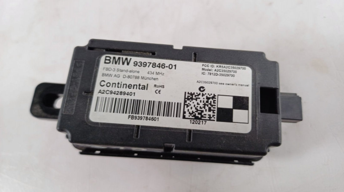 Calculator modul telecomanda 9397846 01 / a2c94289401 BMW X6 F16 [2014 - 2020]