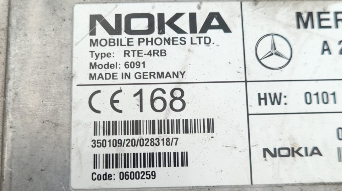 Calculator Modul Telefon Mercedes-Benz C-CLASS (W203) 2000 - 2007 A2038207026, A 203 820 70 26, A203820702603, A 203 820 70 26 03, 0600259