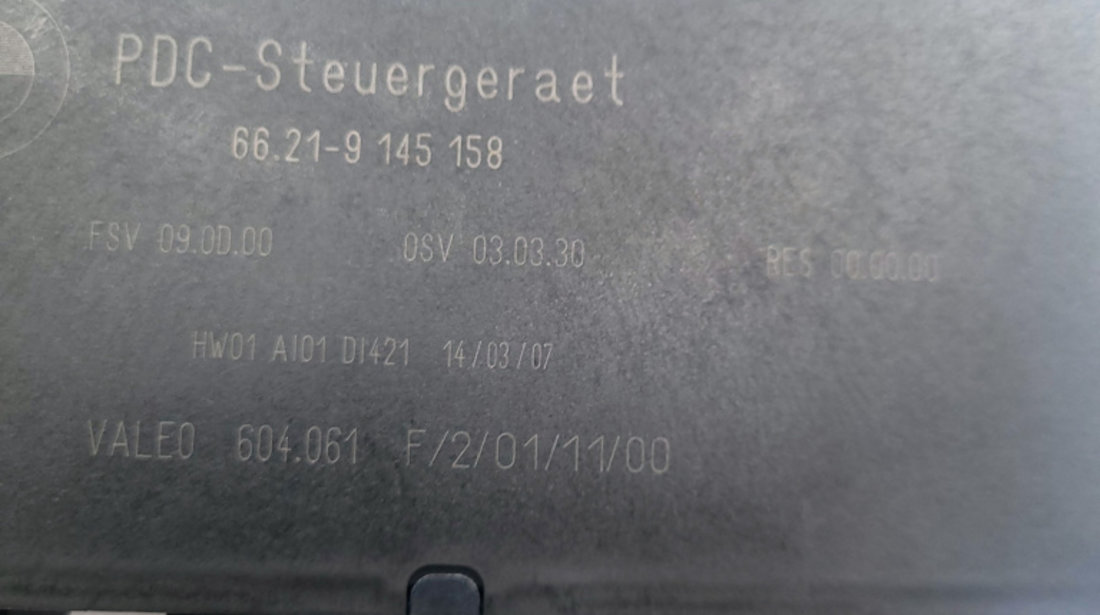 Calculator / Modul Ultra-sonic BMW 5 (E60, E61) 2003 - 2010 Motorina 9145158, 9 145 158, 66219145158, 6621 9 145 158