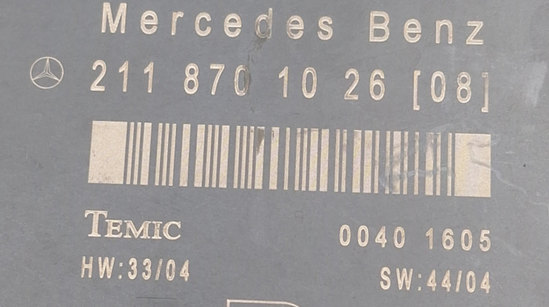 Calculator / Modul Usa / Portiera,controller,fata,dreapta Mercedes-Benz E-CLASS (W211) 2002 - 2009 Motorina A2118701026, A 211 870 10 26, 2118701026, 211 870 10 26, A211870102608, A 211 870 10 26 08, 401605, 0040 1605