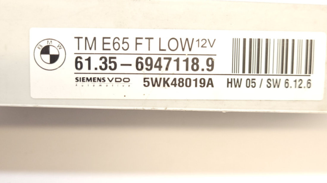 Calculator / Modul Usa / Portiera,fata,dreapta BMW 7 (E65, E66, E67) 2001 - 2009 613569471189, 61.35-6947118.9, 5WK48019A