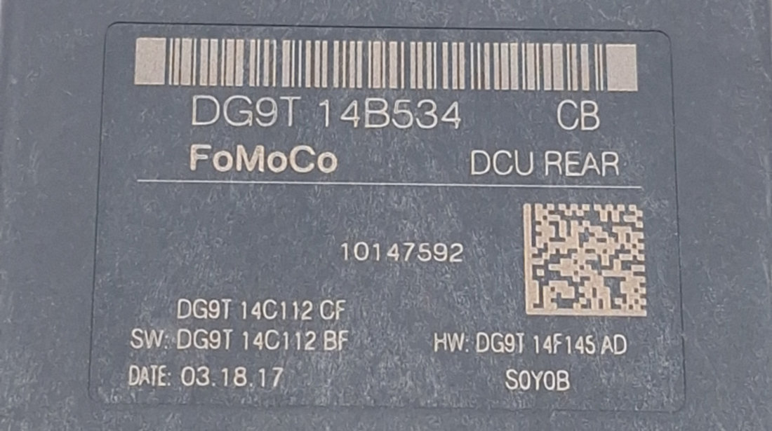 Calculator / Modul Usa / Portiera,spate,dreapta Ford MONDEO Mk 5 2012 - Prezent Motorina DG9T14B534, DG9T14B534CB, DG9T-14B534-CB, DG9T14C112CF, DG9T-14C112-CF, DG9T14C112BF, DG9T-14C112-BF, DG9T14F145AD, DG9T-14F145-AD