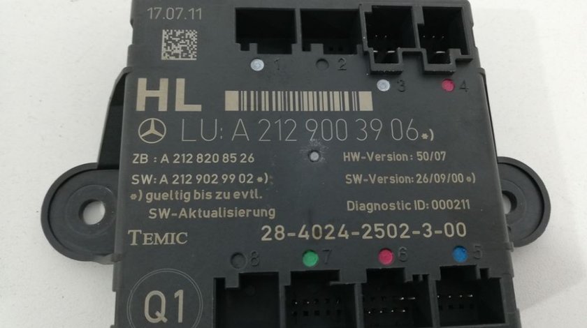 Calculator modul usa stanga spate Mercedes C Class W204 / E Class W212 2007 2008 2009 2010 2011 2012 2013 2014