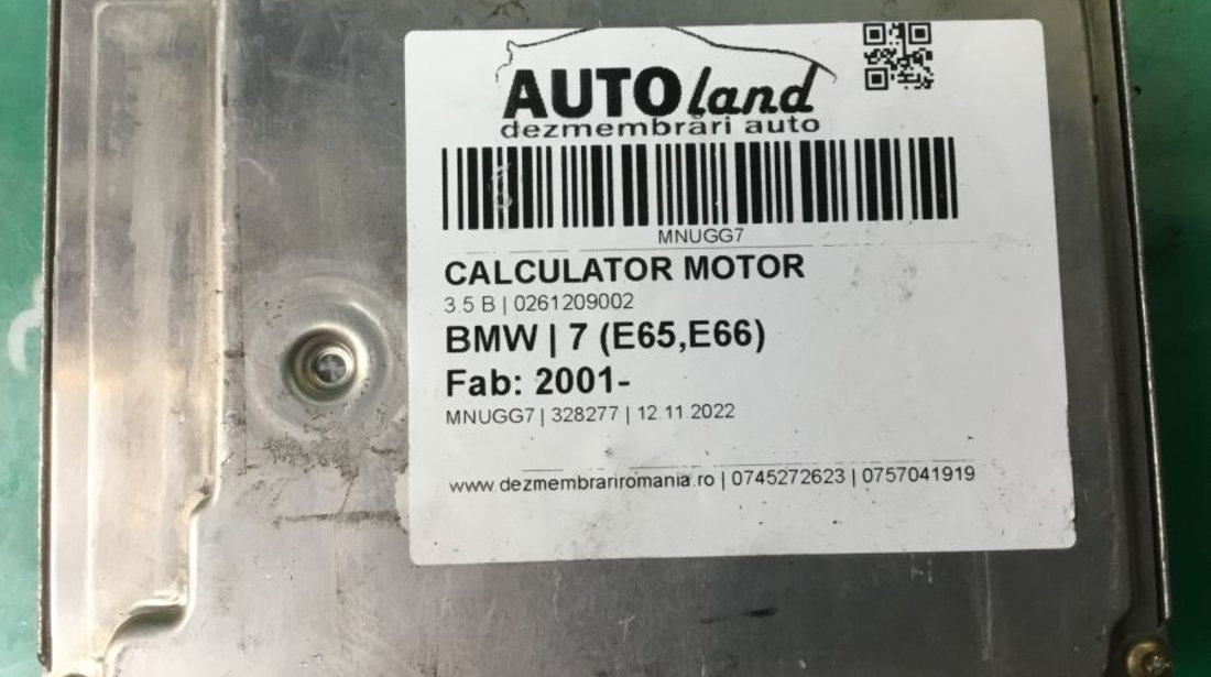 Calculator Motor 0261209002 3.5 B 7521368 BMW 7 E65,E66 2001