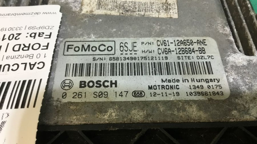 Calculator Motor 0261s09147 1.0 Benzina Ford FOCUS III 2011