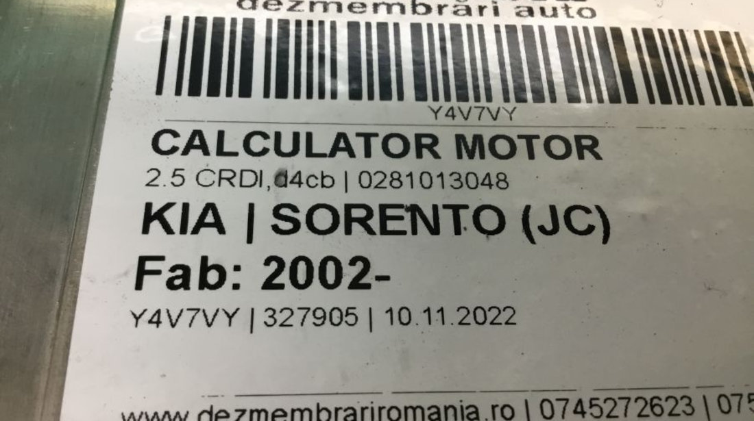 Calculator Motor 0281013048 2.5 CRDI,d4cb Kia SORENTO JC 2002