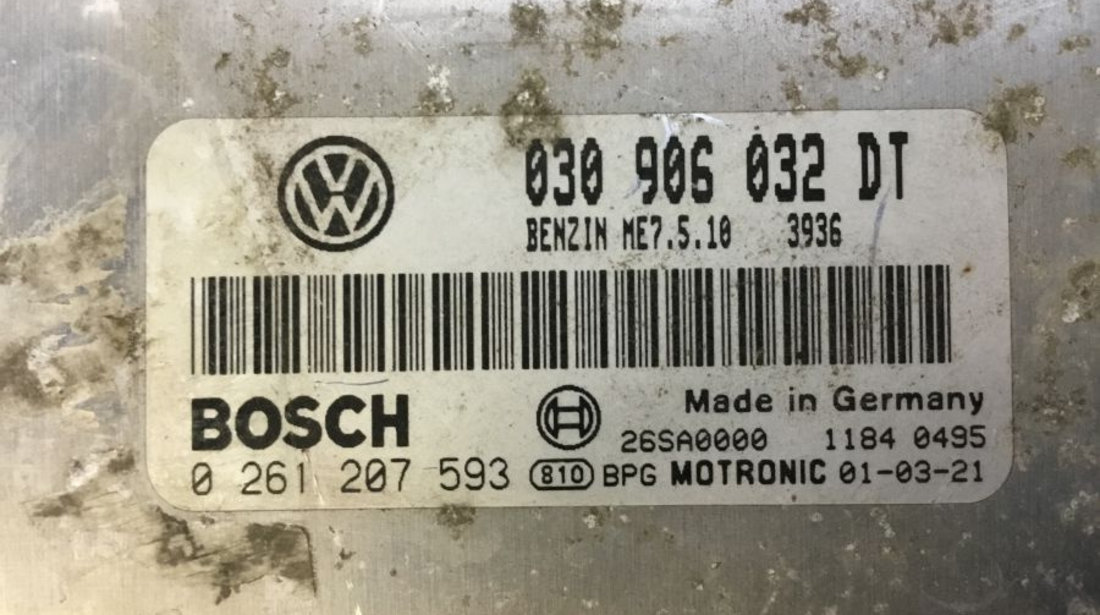 Calculator Motor 030906032dt 1.4 Benzina0261207593 Volkswagen POLO 6N2 1999-2001