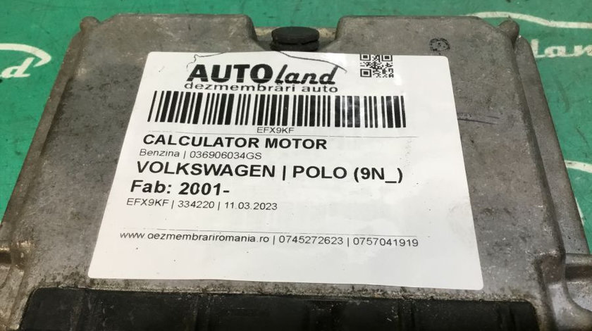Calculator Motor 036906034gs Benzina Volkswagen POLO 9N 2001