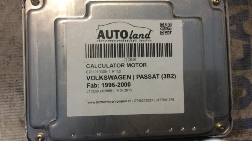 Calculator Motor 038906019bk 0281010305-1.9 TDI Volkswagen PASSAT 3B2 1996-2000