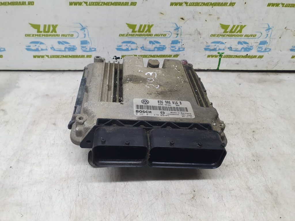 Calculator motor 03g906016b 0281011478 1.9 tdi BKC Volkswagen VW Golf 5 [2003 - 2009] 1.9 tdi BKC