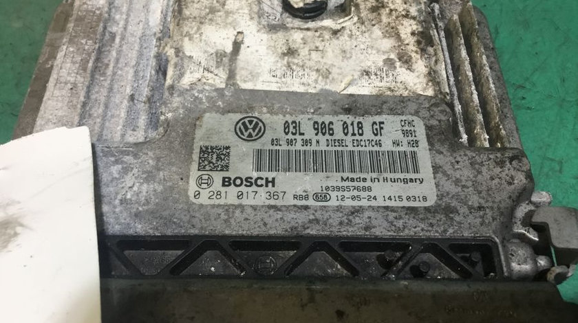 Calculator Motor 03l906018gf 2.0 TDI, Cfh, 0281017367 Volkswagen SCIROCCO 2008