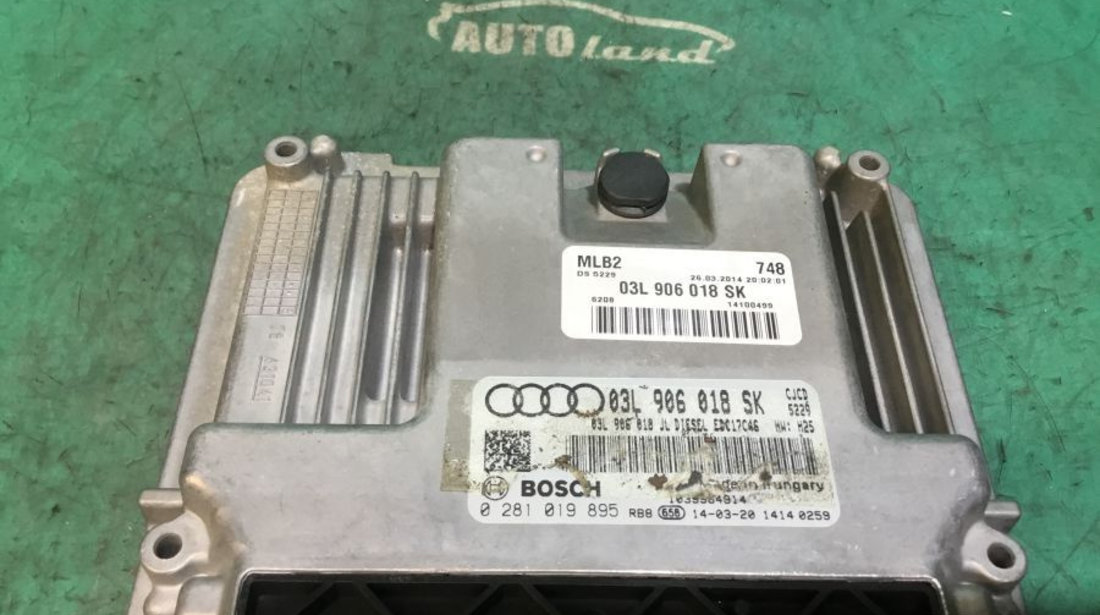 Calculator Motor 03l906018sk 2.0 TDI0281019895 Audi A4 8K 2007