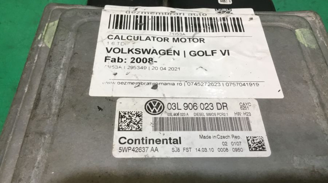 Calculator Motor 03l906023dr 1.6 TDI Volkswagen GOLF VI 2008