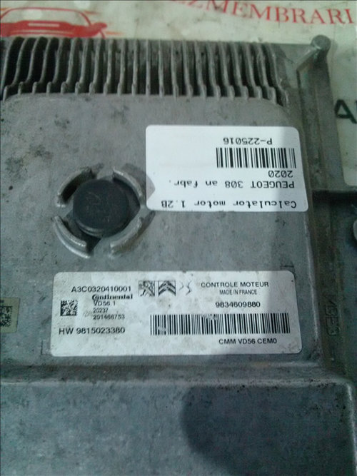 Calculator motor 1.2B PEUGEOT 308 an fabr. 2020